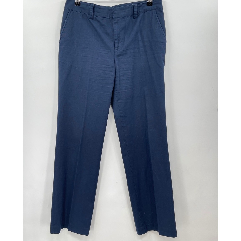 Lauren Ralph Lauren Women's Navy Blue‎ Cotton Blend Dress Pants Size 10